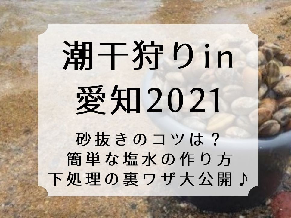 潮干狩り 砂抜きのコツは 簡単な塩水の作り方 下処理裏ワザ大公開 Come On エイジング
