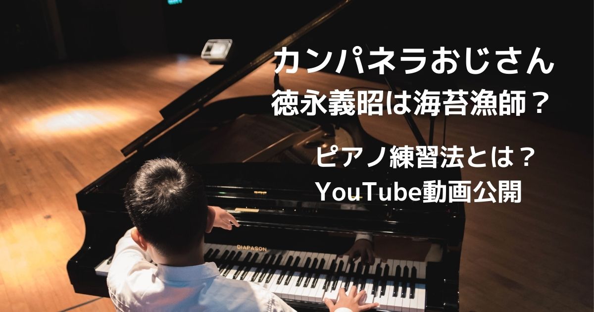 カンパネラ,ピアノ練習法,YouTube,動画,海苔漁師,徳永義昭,フジコ,ヘミング,さんま